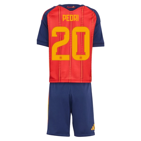 Günstige Spanien Pedri 20 Kindertrikot Heim WM 2026 Kurzarm