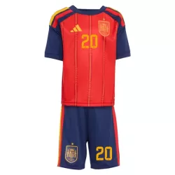 Günstige Spanien Pedri 20 Kindertrikot Heim WM 2026 Kurzarm
