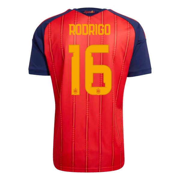 Günstige Spanien Rodrigo 16 Herrentrikot Heim WM 2026 Kurzarm