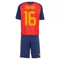 Günstige Spanien Rodrigo 16 Kindertrikot Heim WM 2026 Kurzarm