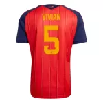 Günstige Spanien Vivian 5 Herrentrikot Heim WM 2026 Kurzarm