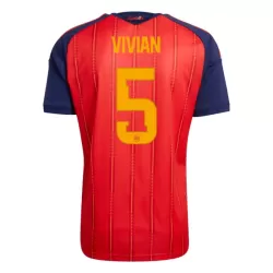Günstige Spanien Vivian 5 Herrentrikot Heim WM 2026 Kurzarm