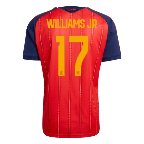 Günstige Spanien Williams JR 17 Herrentrikot Heim WM 2026 Kurzarm