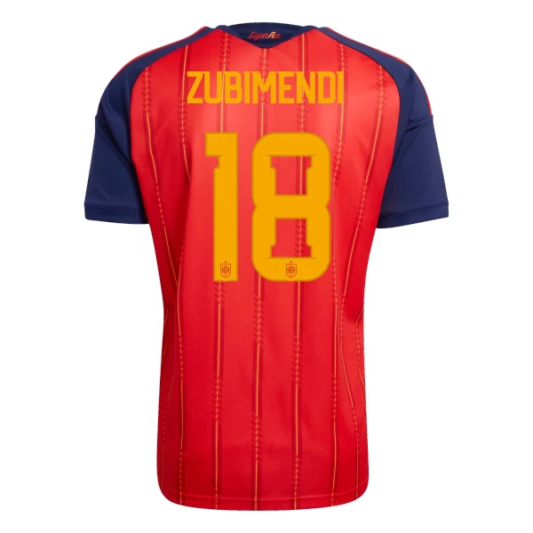 Günstige Spanien ZUBIMENDI 18 Herrentrikot Heim WM 2026 Kurzarm