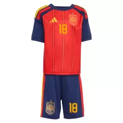 Günstige Spanien ZUBIMENDI 18 Kindertrikot Heim WM 2026 Kurzarm