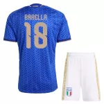 Günstige Italien Barella 18 Kindertrikot Heim WM 2026 Kurzarm