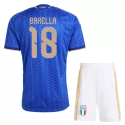 Günstige Italien Barella 18 Kindertrikot Heim WM 2026 Kurzarm