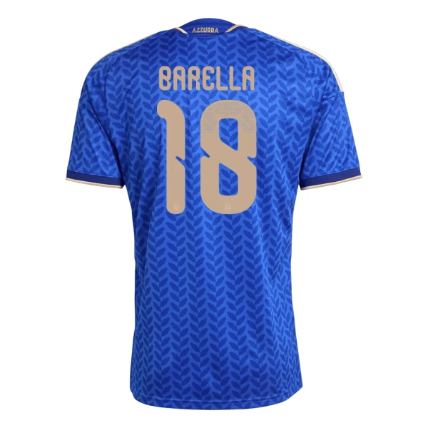 Günstige Italien Barella 18 Kindertrikot Heim WM 2026 Kurzarm