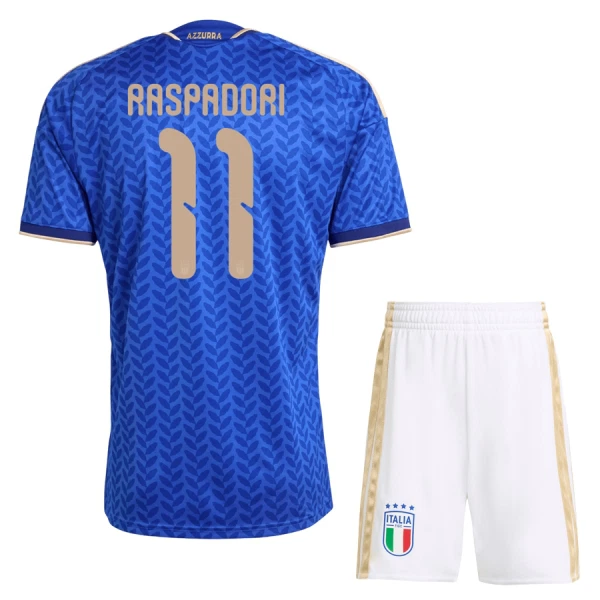 Günstige Italien Raspadori 11 Kindertrikot Heim WM 2026 Kurzarm