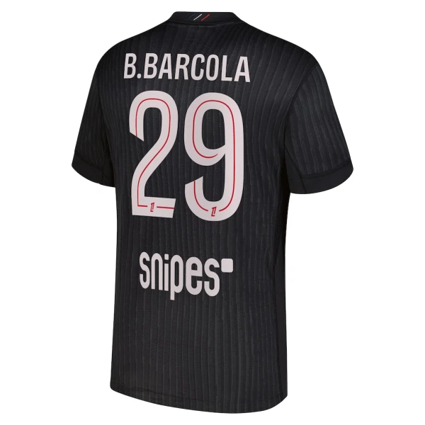 Günstige Paris Saint-Germain B. Barcola 29 Herrentrikot Vierte Jordan 2025/26 Kurzarm