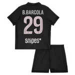 Günstige Paris Saint-Germain B. Barcola 29 Kindertrikot Vierte Jordan 2025/26 Kurzarm