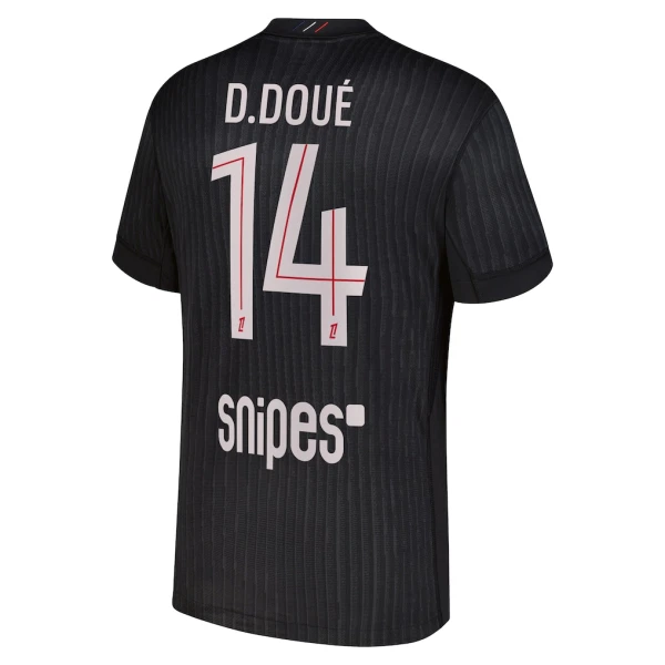 Günstige Paris Saint-Germain D. Doue 14 Herrentrikot Vierte Jordan 2025/26 Kurzarm