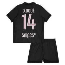 Günstige Paris Saint-Germain D. Doue 14 Kindertrikot Vierte Jordan 2025/26 Kurzarm