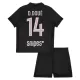 Günstige Paris Saint-Germain D. Doue 14 Kindertrikot Vierte Jordan 2025/26 Kurzarm