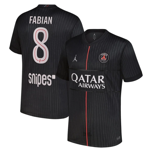 Günstige Paris Saint-Germain Fabian 8 Herrentrikot Vierte Jordan 2025/26 Kurzarm