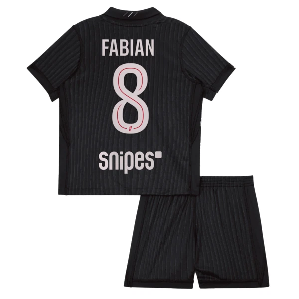 Günstige Paris Saint-Germain Fabian 8 Kindertrikot Vierte Jordan 2025/26 Kurzarm