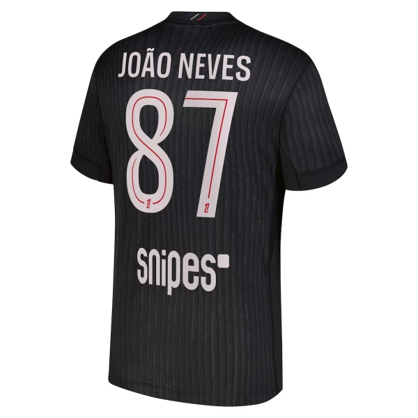 Günstige Paris Saint-Germain Joao Neves 87 Herrentrikot Vierte Jordan 2025/26 Kurzarm