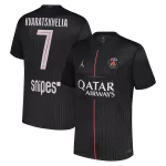 Günstige Paris Saint-Germain Kvaratskhelia 7 Herrentrikot Vierte Jordan 2025/26 Kurzarm
