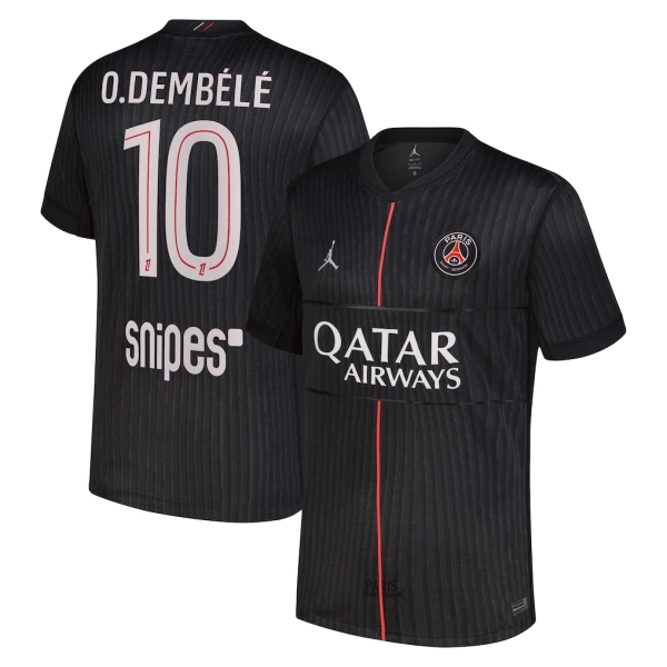 Günstige Paris Saint-Germain O. Dembele 10 Herrentrikot Vierte Jordan 2025/26 Kurzarm