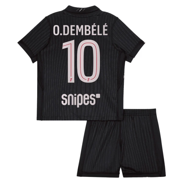 Günstige Paris Saint-Germain O. Dembele 10 Kindertrikot Vierte Jordan 2025/26 Kurzarm