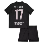 Günstige Paris Saint-Germain Vitinha 17 Kindertrikot Vierte Jordan 2025/26 Kurzarm