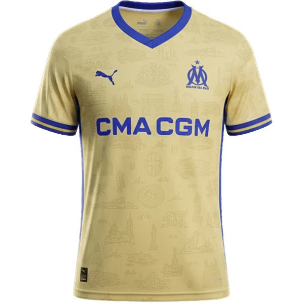 Günstige Olympique Marseille Kindertrikot Vierte 2025/26 Kurzarm