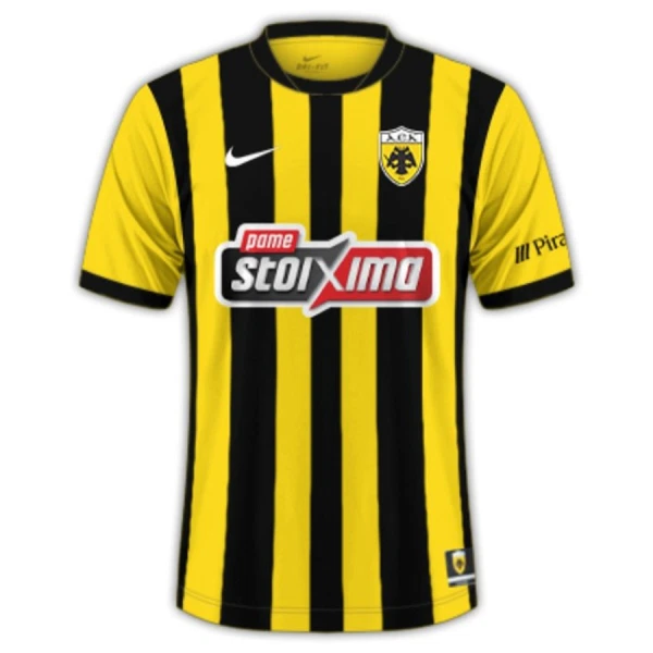 Günstige AEK Athens Herrentrikot Heim 2025/26 Kurzarm