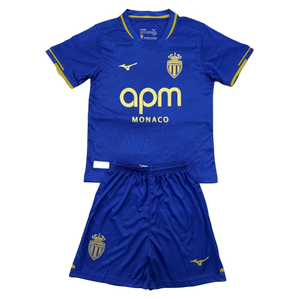 Günstige AS Monaco Kindertrikot Auswärts 2025/26 Kurzarm