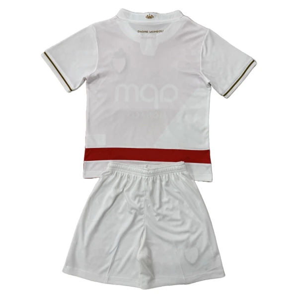 Günstige AS Monaco Kindertrikot Heim 2025/26 Kurzarm