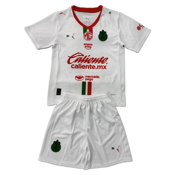Günstige CD Guadalajara Kindertrikot Auswärts 2025/26 Kurzarm
