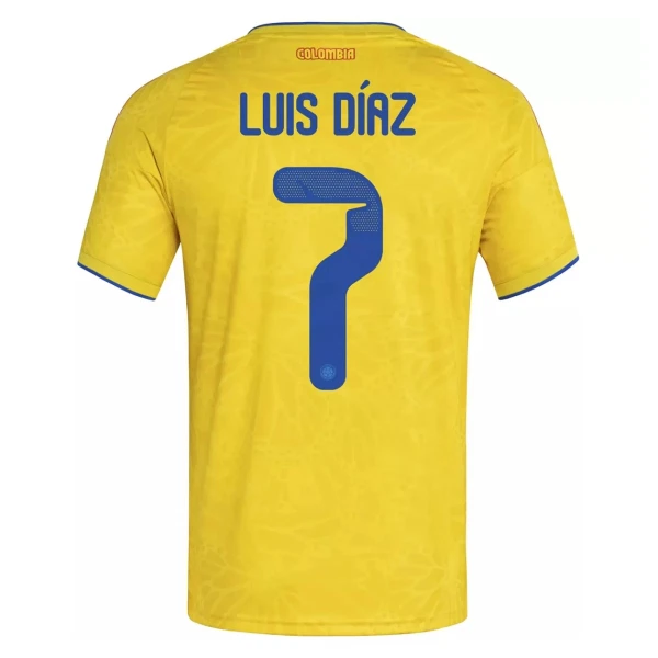 Günstige Kolumbien Luis Diaz 7 Herrentrikot Heim WM 2026 Kurzarm