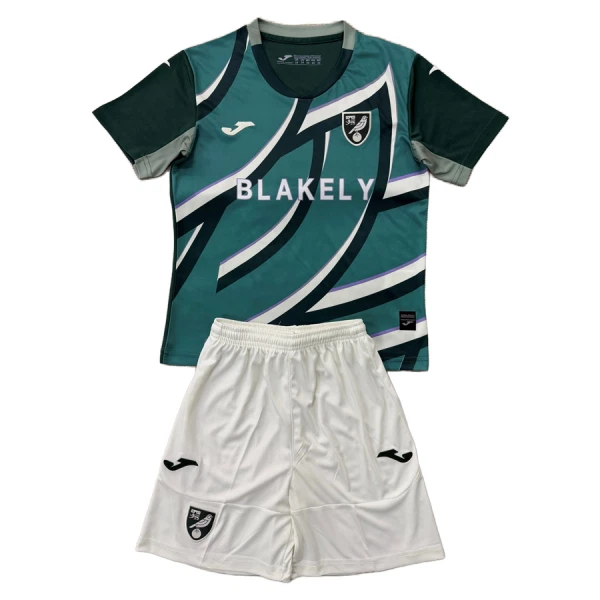 Günstige Norwich City Kindertrikot Auswärts 2025/26 Kurzarm