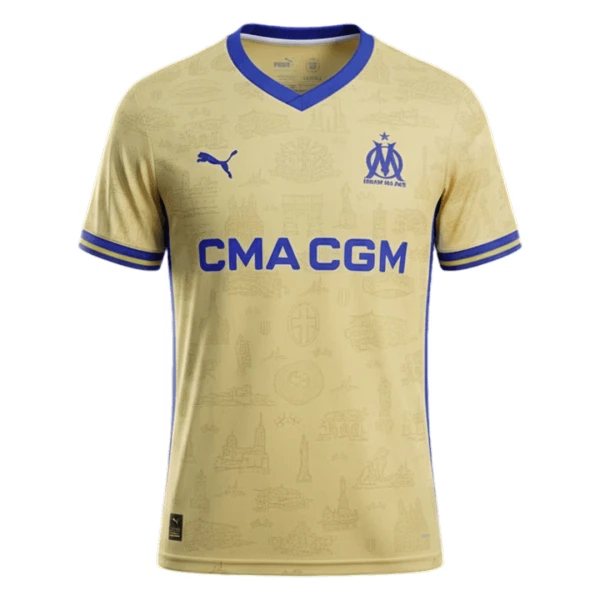 Günstige Olympique Marseille Herrentrikot Vierte 2025/26 Kurzarm