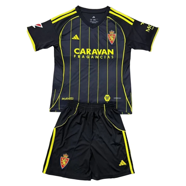 Günstige Real Zaragoza Kindertrikot Auswärts 2025/26 Kurzarm