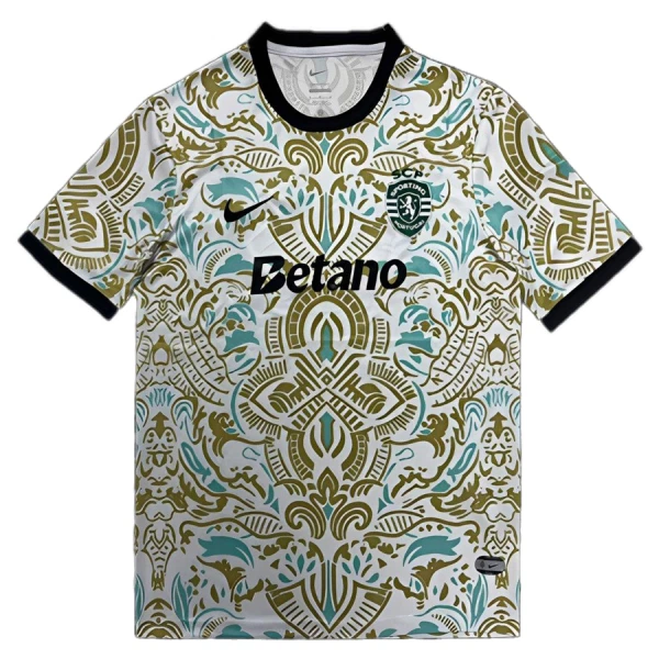 Günstige Sporting Lissabon Herrentrikot 2025/26 Kurzarm Weiße - Speziell