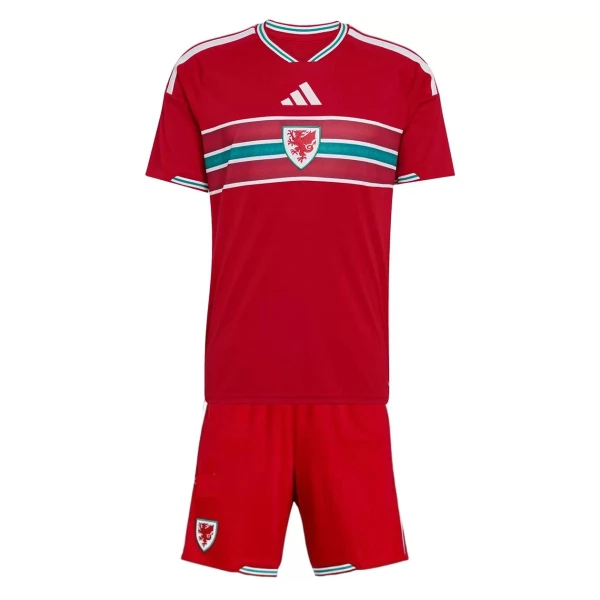 Günstige Wales Kindertrikot Heim WM 2026 Kurzarm