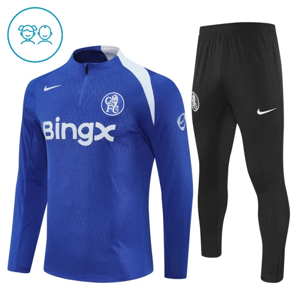 Chelsea Trainingspullover Kinder 2025/26 Viertelreißverschluss Blaue