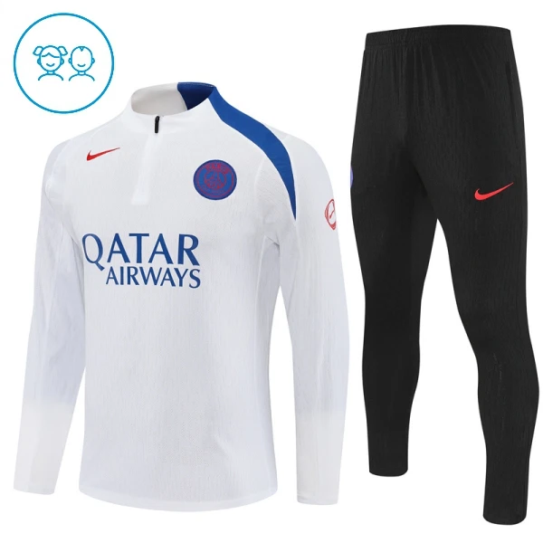 Paris Saint-Germain Trainingspullover Kinder 2025/26 Viertelreißverschluss Weiße