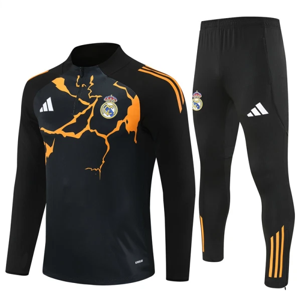 Real Madrid Trainingspullover 2025/26 Viertelreißverschluss Schwarze