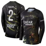 Günstige Paris Saint-Germain Hakimi 2 Night Herrentrikot 2025/26 Langarm