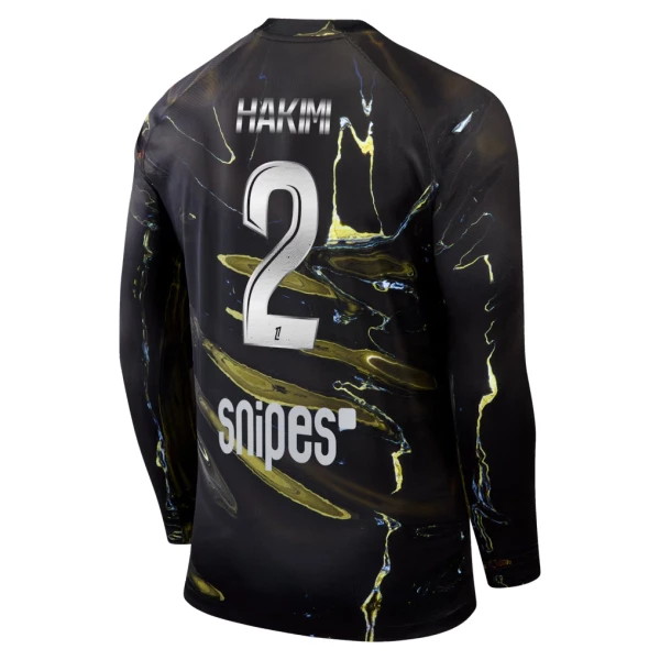 Günstige Paris Saint-Germain Hakimi 2 Night Herrentrikot 2025/26 Langarm
