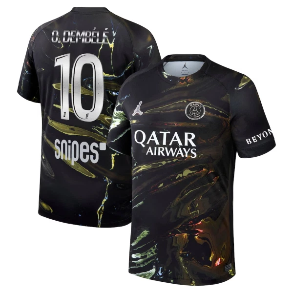 Günstige Paris Saint-Germain O. Dembele 10 Night Herrentrikot 2025/26 Kurzarm