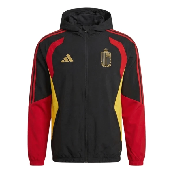 Belgien Trainingsjacke mit Kapuze 2026/27 Schwarze