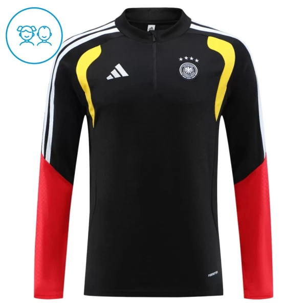 Deutschland Trainingspullover Kinder 2026/27 Viertelreißverschluss Schwarze