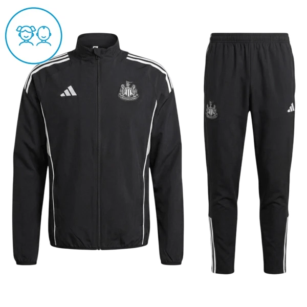 Newcastle United Trainingsjackenanzüge Kinder 2025/26 Schwarze