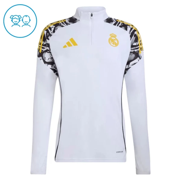 Real Madrid Trainingspullover Kinder 2026/27 Viertelreißverschluss Weiße