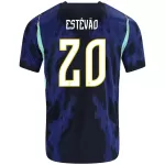 Günstige Brasilien Estevao 20 Herrentrikot Auswärts WM 2026 Kurzarm