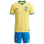 Günstige Brasilien Kindertrikot Heim WM 2026 Kurzarm