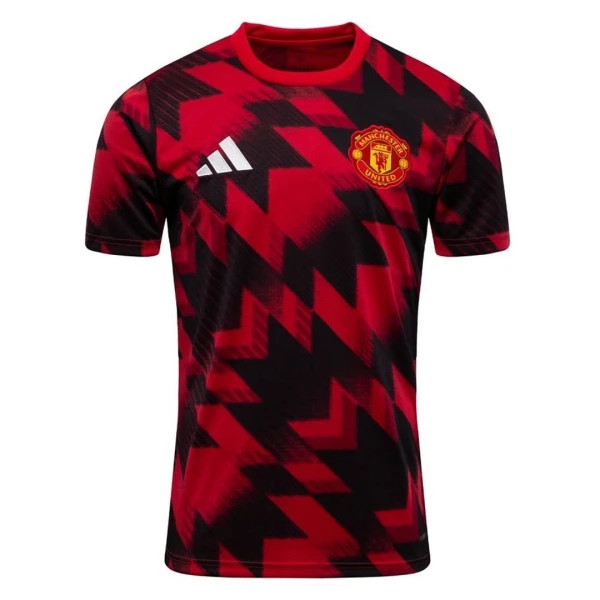 Günstige Manchester United Pre-Match Herrentrikot 2025/26 Kurzarm Rote