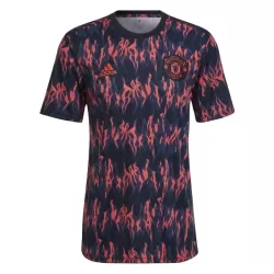 Günstige Manchester United Pre-Match Herrentrikot 2025/26 Kurzarm Schwarze
